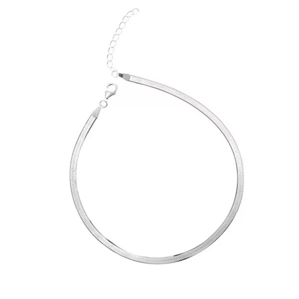 4mm Sterling Silver Snake Chain Bracelet/Anklet - Picture 1 of 10
